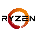 Logo de Ryzen, la línea de procesadores de AMD diseñados para gaming y computación avanzada.